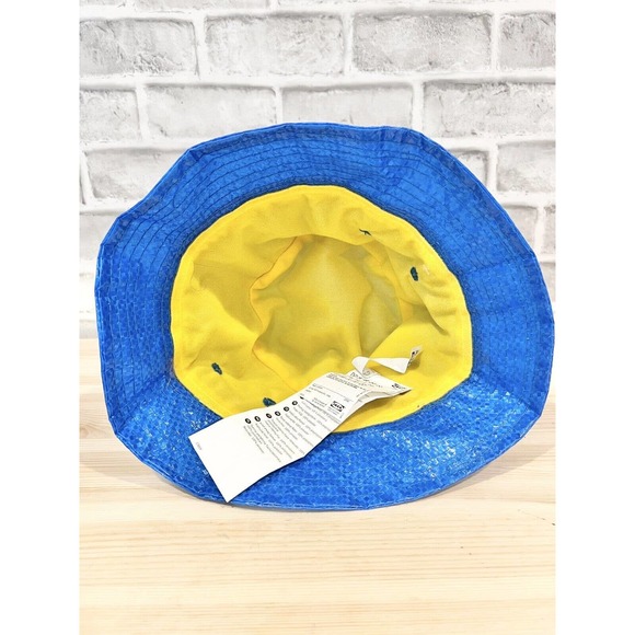 Ikea Knorva Plastic Bag Lined Bucket Hat Cap One Size Blue Official Y2K 90s VTG - Picture 3 of 5